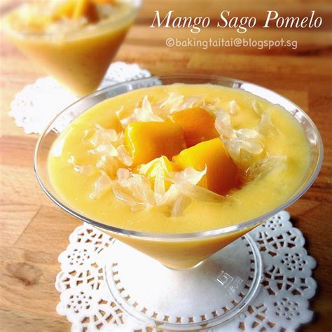 Homemade Mango Sago Pomelo 自制杨枝甘露（中英食谱） | Pomelo recipe, Desserts ...