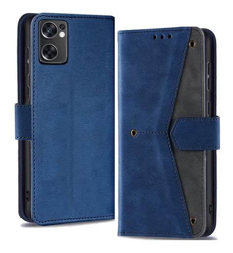Nkarta Splicing PU Leather Case for Realme Narzo 50 5G|Retro Full ...