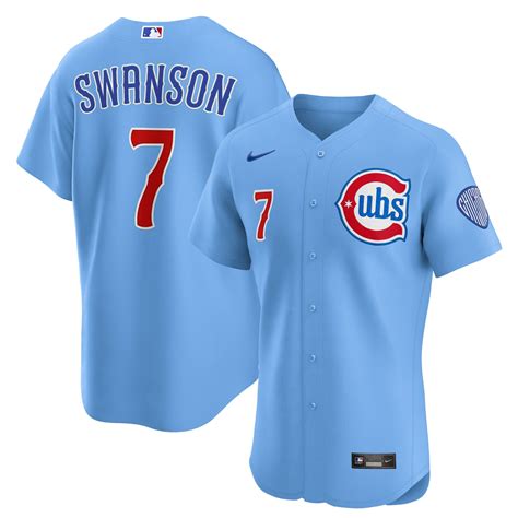 Dansby Swanson Chicago Cubs Nike Men's Light Blue 2nd Alternate Limite ...