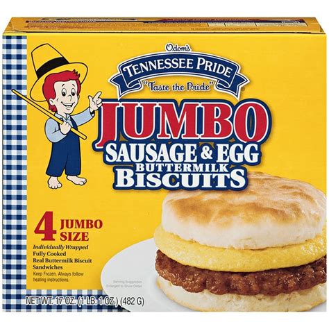 Odom's Tennessee Pride Jumbo Sausage & Egg Buttermilk Biscuit ...