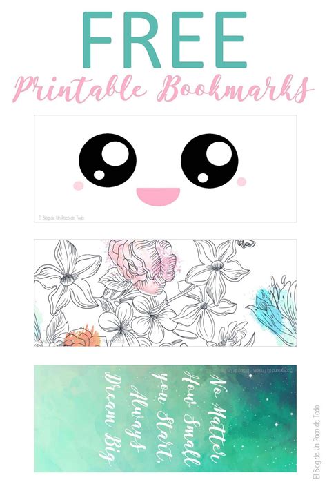 Free Printable Bookmarks Free Printable Bookmarks Printable Planner ...