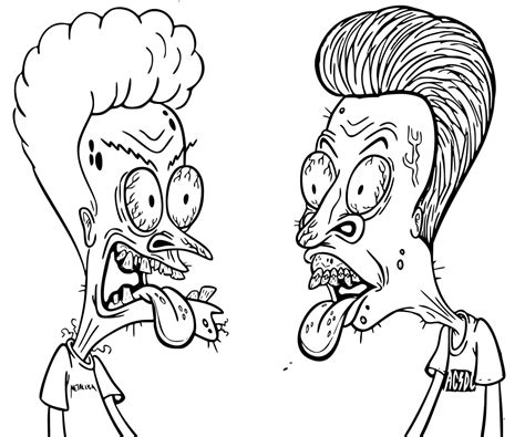 Crazy Beavis and Butt-head coloring page - Download, Print or Color ...