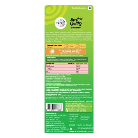Sweet 'n' Healthy Zero-Calorie Sucralose-Based Sweetener| 800 Tablets