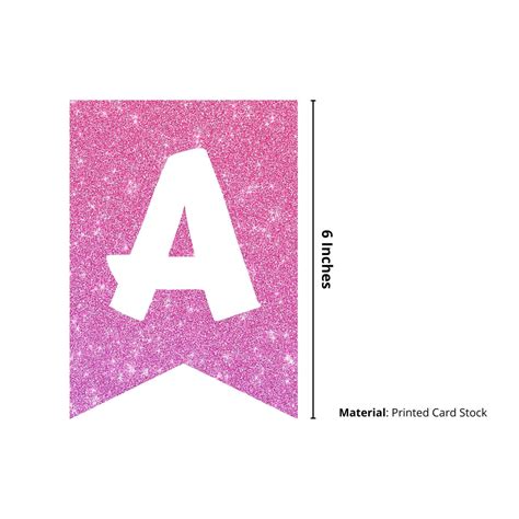 Barbie Doll Theme Birthday Banner - (6 inches/250 GSM Cardstock/Pink ...