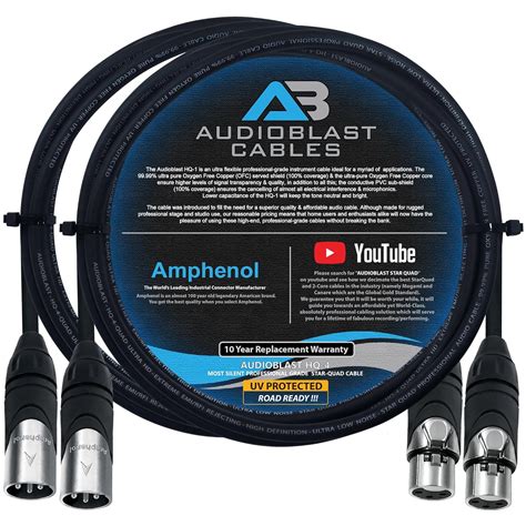Audioblast - 2 Units - 4 Foot - HQ-4 - Star Quad Balanced Male to ...