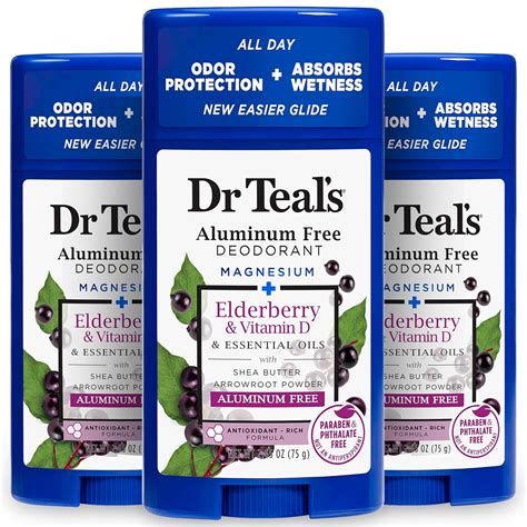 Amazon.com : Dr Teal's Aluminum Free Deodorant, Elderberry & Vitamin D ...