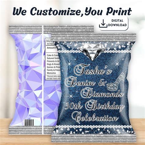 Denim and Diamond Chip Bags, Denim Diamond, Denim Diamond Birthday ...