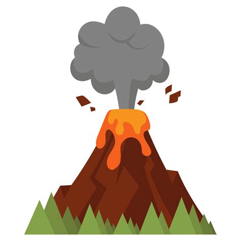 Illustration of eruption. Volcano in cartoon style. 4512465 Vector Art ...