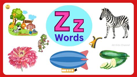 Letter Z Words for kids | Words start with Z | Z words|Z letter words ...