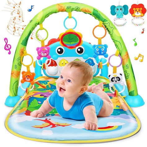 Amazon.com : UMIKU Baby Gym Play Mats Baby Toys Tummy Time Mat Musical ...