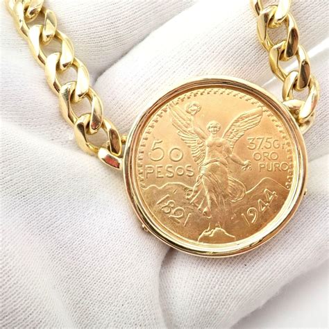 Bulgari Centenario 50 Pesos Coin Mexico Coin Monete Yellow Gold ...