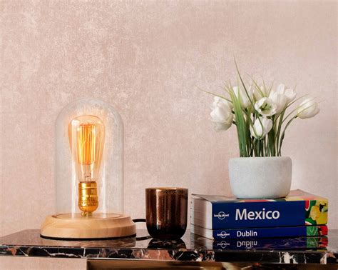 Buy Best Glass Top & Acacia Wood base Table Lamp | Dekor Company