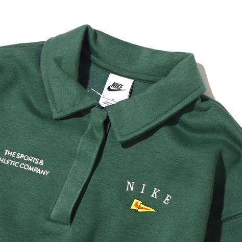 NIKE AS W NSW FLC CROP 3Q POLO NCPS NOBLE GREEN/NOBLE GREEN 23SP-I（ナイキ ...