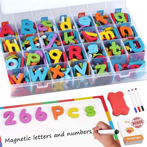 Magnetic Letters Kit, A-Z Foam Magnetic Letters, Alphabet Letters with ...