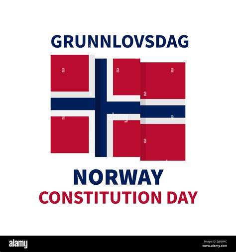 Norway Constitution Day typography poster in English and in Norwegian ...