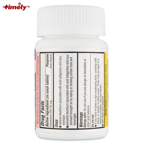 Mua Timely Acid Reducer Famotidine 20mg - 200 Tablets - Compared to the active ingredient in ...
