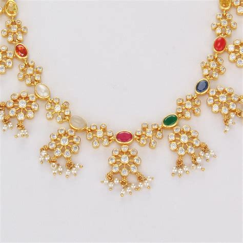Gold Plated Navaratna Jewellery Online | 92.5 Gold Plated Silver ...