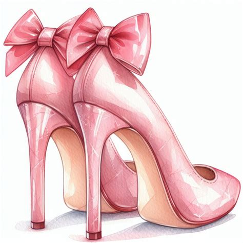 Watercolor High Heels Clipart Bundle Pink High Heels Clip Art Womens ...