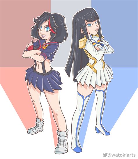 Ryuko and Satsuki by watoki on Newgrounds