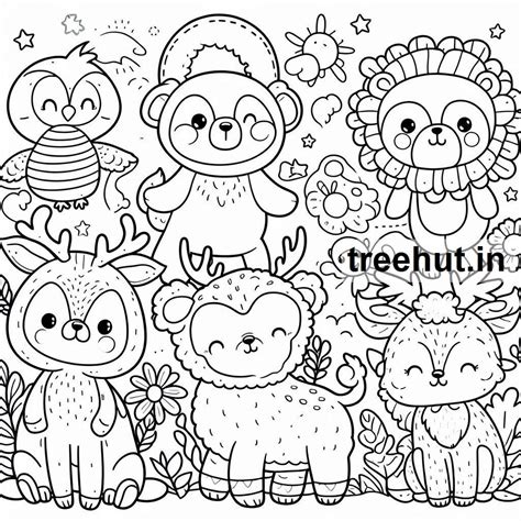 Cute Animals Coloring Pages