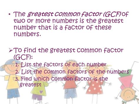 Greatest Common Factor Song 的图像结果