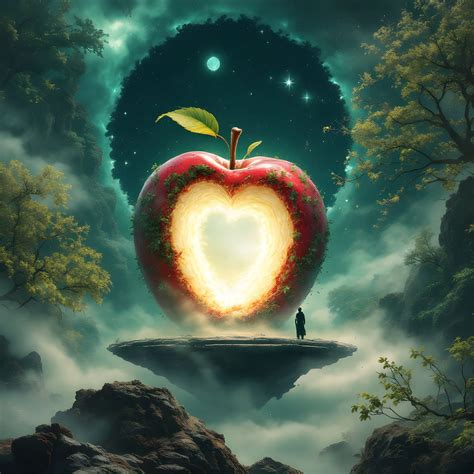 Ethereal Fantasy: Giant Apple Portal in Hyper Dime... - AI Art