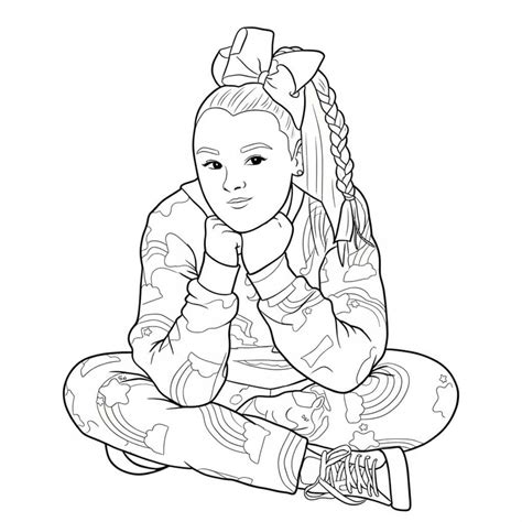Kolorowanki JoJo Siwa do druku - Kolorowankidodruku.Com