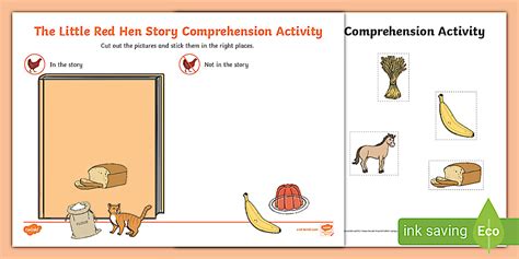 The Little Red Hen Story Comprehension Activity - Twinkl
