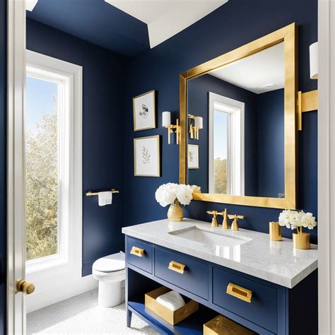 Bathroom Colors Ideas: Navy Blue Bathroom Ideas for a Bold Statement ...