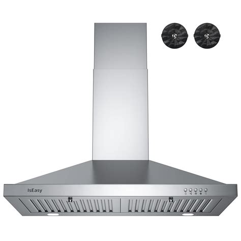 Snapklik.com : Range Hood 30 Inch, IsEasy Wall Mount Vent Hood 500 CFM