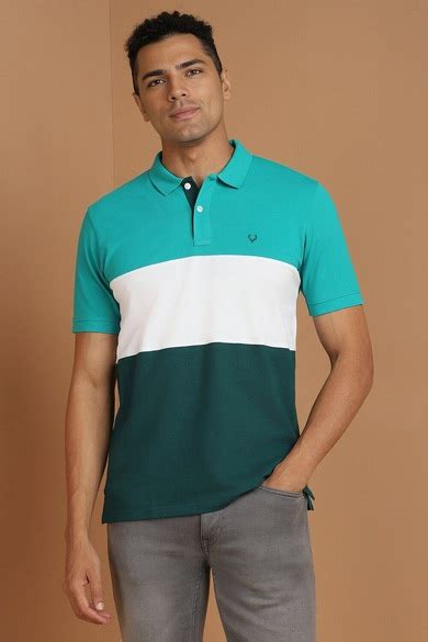 Buy Men Multi-Coloured Patterned Polo Neck T-shirt Online - 39654239 ...