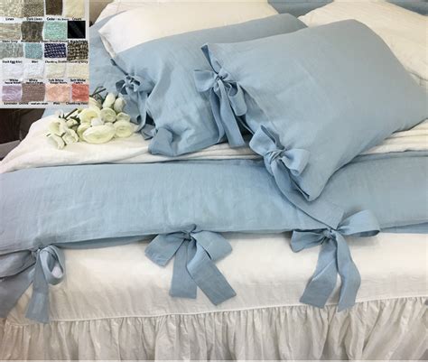 Duvet Cover with Bow Ties –White, Grey, Cream, Pink, Blue, Stripe ...