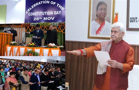 LG J&K Manoj Sinha administers reading of 'Preamble to the Constitution ...