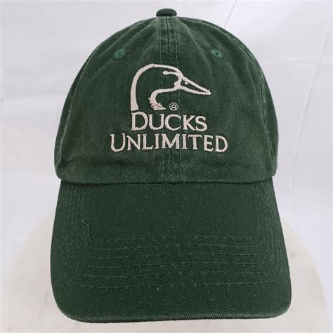 Ducks Unlimited Hat Since 1937 Cap Green Cotton Strap Back Embroidered ...