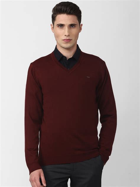 Buy Van Heusen Men Maroon Pullover - Sweaters for Men 20221712 | Myntra