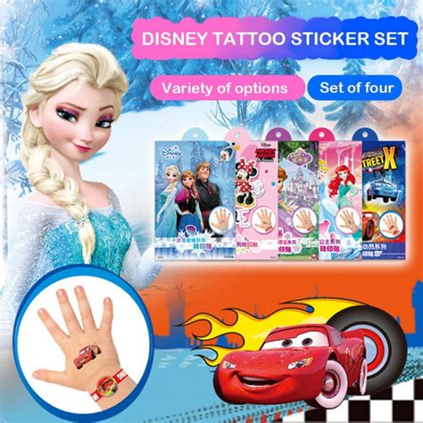 Jual Tato Temporer Anak Perempuan Temporary Tattoo Disney Isi 4 Lembar ...