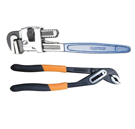 Oaykay Tools 213 Hand Tool Set Of 2 Pcs. With Pipe Wrench 12 Inch 1 Pcs ...