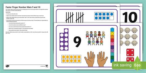 👉 Fastest Finger Number Mats 9 and 10 | Twinkl
