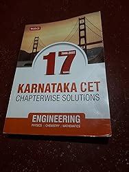 MTG 17 Years Karnataka CET Chapterwise Solutions Physics, Chemistry ...