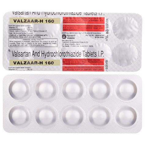 Valzaar H 160 - Strip of 10 Tablets : Amazon.in: Health & Personal Care