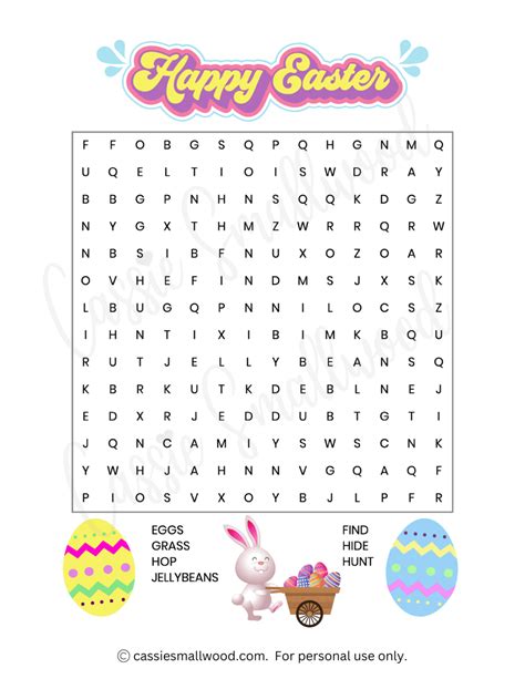7 Fun Easter Word Search Printables (FREE!) - Cassie Smallwood