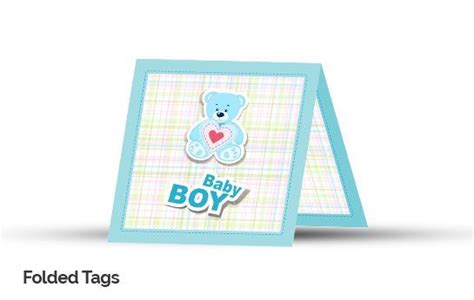 Custom Baby Folding Tags | Personalised with Name & Logo