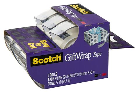 Scotch(R) Gift Wrap Tape, 0.75 x 300 Inches, 3 Pack (311) : Amazon.in