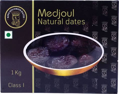 King Solomon Medjoul/Medjool Dates 1kg - Large | Khajur/Khajoor| Non ...