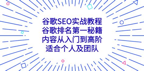 谷歌SEO实战教程：谷歌排名第一秘籍，内容从入门到高阶，适合个人及团队_苏米学社