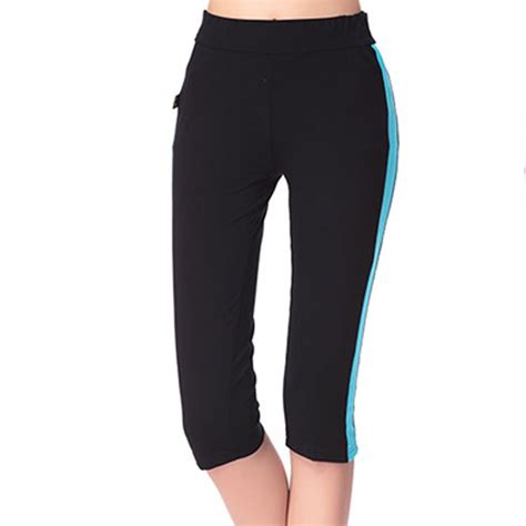 Women Athletic Workout Fitness Training Yoga Tights Capri Pants X-Large ...