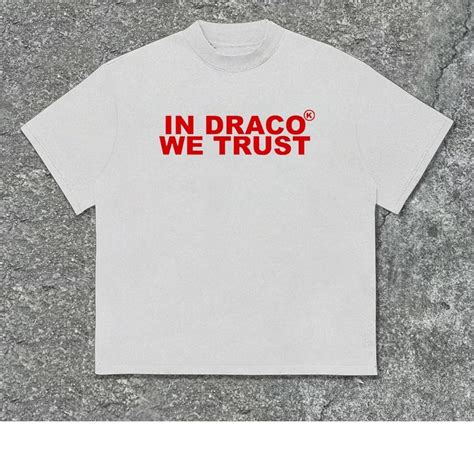 Vintage In Draco We Trust Graphic Cotton T-Shirt | Depop