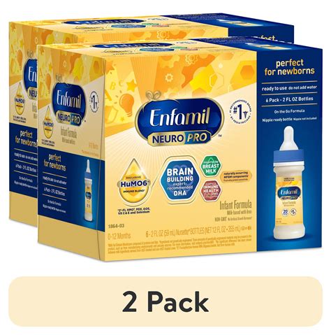 (2 pack) Enfamil NeuroPro Liquid Baby Formula, Brain Support, 2 fl oz ...