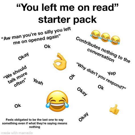 “You left me on read” starterpack | /r/starterpacks | Starter Packs ...