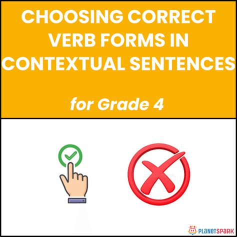 Class 4 Correct Verb Forms Grammar Worksheet | PlanetSpark